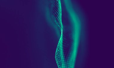 Soyut Mavi Geometrik Arkaplan. Bağlantı yapısı. Bilim geçmişi. Gelecekçi Teknoloji HUD elementi. Noktalar ve çizgiler birleşiyor. Büyük Veri Görselleştirme Şirketi .