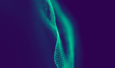 Soyut Mavi Geometrik Arkaplan. Bağlantı yapısı. Bilim geçmişi. Gelecekçi Teknoloji HUD elementi. Noktalar ve çizgiler birleşiyor. Büyük Veri Görselleştirme Şirketi .