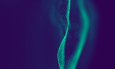 Soyut Mavi Geometrik Arkaplan. Bağlantı yapısı. Bilim geçmişi. Gelecekçi Teknoloji HUD elementi. Noktalar ve çizgiler birleşiyor. Büyük Veri Görselleştirme Şirketi .