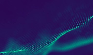 Soyut Mavi Geometrik Arkaplan. Bağlantı yapısı. Bilim geçmişi. Gelecekçi Teknoloji HUD elementi. Noktalar ve çizgiler birleşiyor. Büyük Veri Görselleştirme Şirketi .