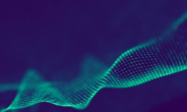 Soyut Mavi Geometrik Arkaplan. Bağlantı yapısı. Bilim geçmişi. Gelecekçi Teknoloji HUD elementi. Noktalar ve çizgiler birleşiyor. Büyük Veri Görselleştirme Şirketi .