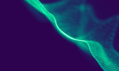 Soyut Mavi Geometrik Arkaplan. Bağlantı yapısı. Bilim geçmişi. Gelecekçi Teknoloji HUD elementi. Noktalar ve çizgiler birleşiyor. Büyük Veri Görselleştirme Şirketi .