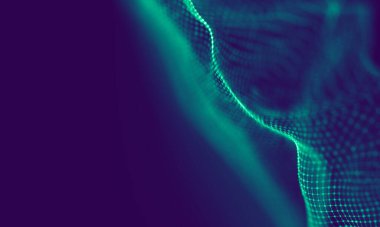 Soyut Mavi Geometrik Arkaplan. Bağlantı yapısı. Bilim geçmişi. Gelecekçi Teknoloji HUD elementi. Noktalar ve çizgiler birleşiyor. Büyük Veri Görselleştirme Şirketi .