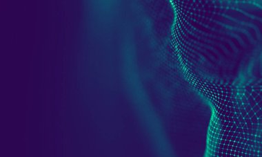 Soyut Mavi Geometrik Arkaplan. Bağlantı yapısı. Bilim geçmişi. Gelecekçi Teknoloji HUD elementi. Noktalar ve çizgiler birleşiyor. Büyük Veri Görselleştirme Şirketi .