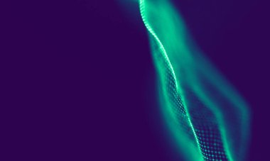 Soyut Mavi Geometrik Arkaplan. Bağlantı yapısı. Bilim geçmişi. Gelecekçi Teknoloji HUD elementi. Noktalar ve çizgiler birleşiyor. Büyük Veri Görselleştirme Şirketi .