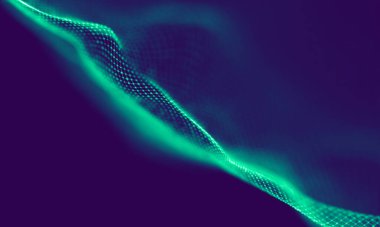 Soyut Mavi Geometrik Arkaplan. Bağlantı yapısı. Bilim geçmişi. Gelecekçi Teknoloji HUD elementi. Noktalar ve çizgiler birleşiyor. Büyük Veri Görselleştirme Şirketi .