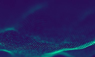 Soyut Mavi Geometrik Arkaplan. Bağlantı yapısı. Bilim geçmişi. Gelecekçi Teknoloji HUD elementi. Noktalar ve çizgiler birleşiyor. Büyük Veri Görselleştirme Şirketi .