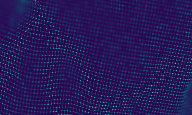 Soyut Mavi Geometrik Arkaplan. Bağlantı yapısı. Bilim geçmişi. Gelecekçi Teknoloji HUD elementi. Noktalar ve çizgiler birleşiyor. Büyük Veri Görselleştirme Şirketi .