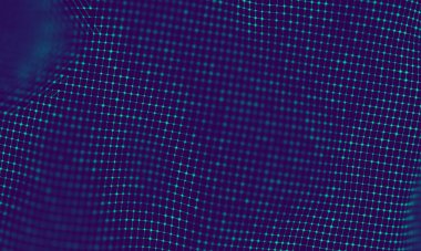 Soyut Mavi Geometrik Arkaplan. Bağlantı yapısı. Bilim geçmişi. Gelecekçi Teknoloji HUD elementi. Noktalar ve çizgiler birleşiyor. Büyük Veri Görselleştirme Şirketi .