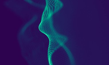 Soyut Mavi Geometrik Arkaplan. Bağlantı yapısı. Bilim geçmişi. Gelecekçi Teknoloji HUD elementi. Noktalar ve çizgiler birleşiyor. Büyük Veri Görselleştirme Şirketi .