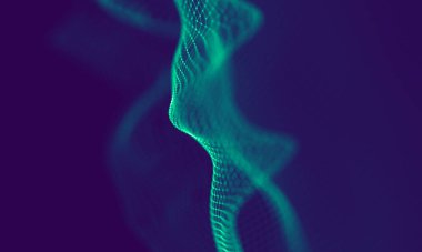 Soyut Mavi Geometrik Arkaplan. Bağlantı yapısı. Bilim geçmişi. Gelecekçi Teknoloji HUD elementi. Noktalar ve çizgiler birleşiyor. Büyük Veri Görselleştirme Şirketi .