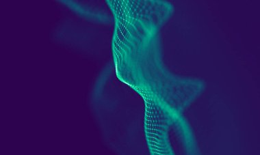 Soyut Mavi Geometrik Arkaplan. Bağlantı yapısı. Bilim geçmişi. Gelecekçi Teknoloji HUD elementi. Noktalar ve çizgiler birleşiyor. Büyük Veri Görselleştirme Şirketi .