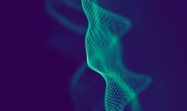 Soyut Mavi Geometrik Arkaplan. Bağlantı yapısı. Bilim geçmişi. Gelecekçi Teknoloji HUD elementi. Noktalar ve çizgiler birleşiyor. Büyük Veri Görselleştirme Şirketi .