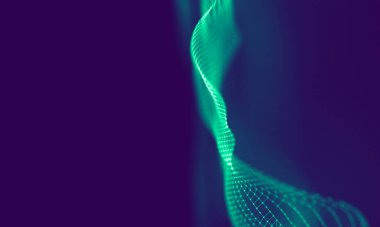 Soyut Mavi Geometrik Arkaplan. Bağlantı yapısı. Bilim geçmişi. Gelecekçi Teknoloji HUD elementi. Noktalar ve çizgiler birleşiyor. Büyük Veri Görselleştirme Şirketi .