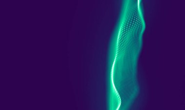 Soyut Mavi Geometrik Arkaplan. Bağlantı yapısı. Bilim geçmişi. Gelecekçi Teknoloji HUD elementi. Noktalar ve çizgiler birleşiyor. Büyük Veri Görselleştirme Şirketi .