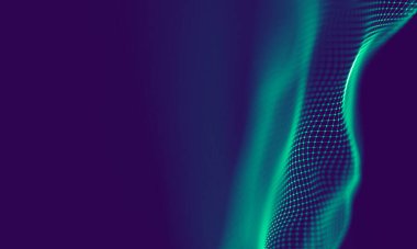 Soyut Mavi Geometrik Arkaplan. Bağlantı yapısı. Bilim geçmişi. Gelecekçi Teknoloji HUD elementi. Noktalar ve çizgiler birleşiyor. Büyük Veri Görselleştirme Şirketi .