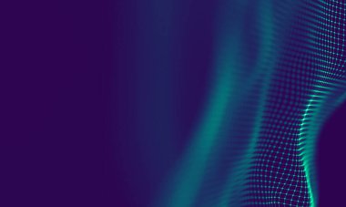 Soyut Mavi Geometrik Arkaplan. Bağlantı yapısı. Bilim geçmişi. Gelecekçi Teknoloji HUD elementi. Noktalar ve çizgiler birleşiyor. Büyük Veri Görselleştirme Şirketi .