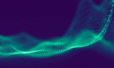 Soyut Mavi Geometrik Arkaplan. Bağlantı yapısı. Bilim geçmişi. Gelecekçi Teknoloji HUD elementi. Noktalar ve çizgiler birleşiyor. Büyük Veri Görselleştirme Şirketi .