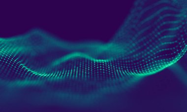 Soyut Mavi Geometrik Arkaplan. Bağlantı yapısı. Bilim geçmişi. Gelecekçi Teknoloji HUD elementi. Noktalar ve çizgiler birleşiyor. Büyük Veri Görselleştirme Şirketi .