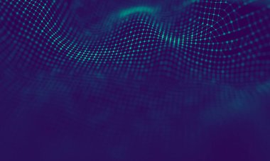 Soyut Mavi Geometrik Arkaplan. Bağlantı yapısı. Bilim geçmişi. Gelecekçi Teknoloji HUD elementi. Noktalar ve çizgiler birleşiyor. Büyük Veri Görselleştirme Şirketi .