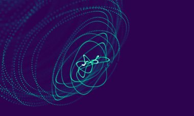 Soyut Mavi Geometrik Arkaplan. Bağlantı yapısı. Bilim geçmişi. Gelecekçi Teknoloji HUD elementi. Noktalar ve çizgiler birleşiyor. Büyük Veri Görselleştirme Şirketi .