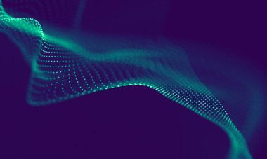 Soyut Mavi Geometrik Arkaplan. Bağlantı yapısı. Bilim geçmişi. Gelecekçi Teknoloji HUD elementi. Noktalar ve çizgiler birleşiyor. Büyük Veri Görselleştirme Şirketi .