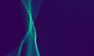 Soyut Mavi Geometrik Arkaplan. Bağlantı yapısı. Bilim geçmişi. Gelecekçi Teknoloji HUD elementi. Noktalar ve çizgiler birleşiyor. Büyük Veri Görselleştirme Şirketi .