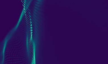 Soyut Mavi Geometrik Arkaplan. Bağlantı yapısı. Bilim geçmişi. Gelecekçi Teknoloji HUD elementi. Noktalar ve çizgiler birleşiyor. Büyük Veri Görselleştirme Şirketi .