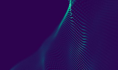 Soyut Mavi Geometrik Arkaplan. Bağlantı yapısı. Bilim geçmişi. Gelecekçi Teknoloji HUD elementi. Noktalar ve çizgiler birleşiyor. Büyük Veri Görselleştirme Şirketi .