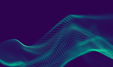 Soyut Mavi Geometrik Arkaplan. Bağlantı yapısı. Bilim geçmişi. Gelecekçi Teknoloji HUD elementi. Noktalar ve çizgiler birleşiyor. Büyük Veri Görselleştirme Şirketi .