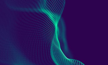 Soyut Mavi Geometrik Arkaplan. Bağlantı yapısı. Bilim geçmişi. Gelecekçi Teknoloji HUD elementi. Noktalar ve çizgiler birleşiyor. Büyük Veri Görselleştirme Şirketi .