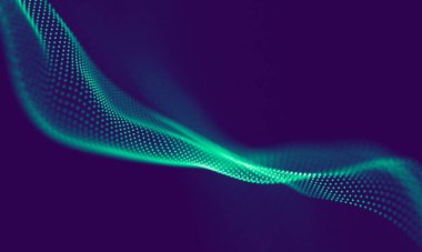 Soyut Mavi Geometrik Arkaplan. Bağlantı yapısı. Bilim geçmişi. Gelecekçi Teknoloji HUD elementi. Noktalar ve çizgiler birleşiyor. Büyük Veri Görselleştirme Şirketi .