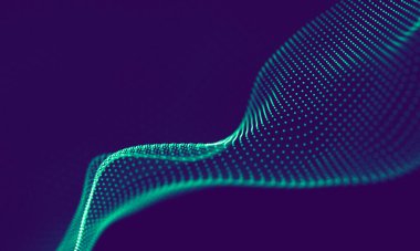 Soyut Mavi Geometrik Arkaplan. Bağlantı yapısı. Bilim geçmişi. Gelecekçi Teknoloji HUD elementi. Noktalar ve çizgiler birleşiyor. Büyük Veri Görselleştirme Şirketi .