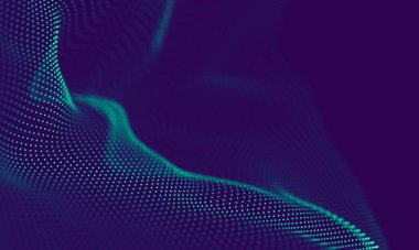 Soyut Mavi Geometrik Arkaplan. Bağlantı yapısı. Bilim geçmişi. Gelecekçi Teknoloji HUD elementi. Noktalar ve çizgiler birleşiyor. Büyük Veri Görselleştirme Şirketi .