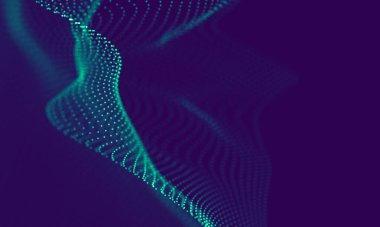 Soyut Mavi Geometrik Arkaplan. Bağlantı yapısı. Bilim geçmişi. Gelecekçi Teknoloji HUD elementi. Noktalar ve çizgiler birleşiyor. Büyük Veri Görselleştirme Şirketi .