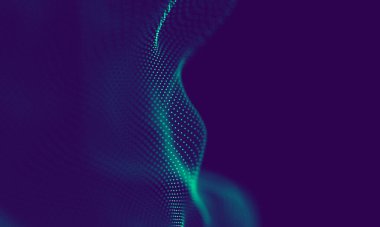 Soyut Mavi Geometrik Arkaplan. Bağlantı yapısı. Bilim geçmişi. Gelecekçi Teknoloji HUD elementi. Noktalar ve çizgiler birleşiyor. Büyük Veri Görselleştirme Şirketi .