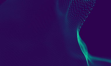 Soyut Mavi Geometrik Arkaplan. Bağlantı yapısı. Bilim geçmişi. Gelecekçi Teknoloji HUD elementi. Noktalar ve çizgiler birleşiyor. Büyük Veri Görselleştirme Şirketi .