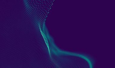 Soyut Mavi Geometrik Arkaplan. Bağlantı yapısı. Bilim geçmişi. Gelecekçi Teknoloji HUD elementi. Noktalar ve çizgiler birleşiyor. Büyük Veri Görselleştirme Şirketi .