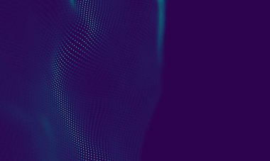 Soyut Mavi Geometrik Arkaplan. Bağlantı yapısı. Bilim geçmişi. Gelecekçi Teknoloji HUD elementi. Noktalar ve çizgiler birleşiyor. Büyük Veri Görselleştirme Şirketi .