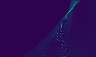 Soyut Mavi Geometrik Arkaplan. Bağlantı yapısı. Bilim geçmişi. Gelecekçi Teknoloji HUD elementi. Noktalar ve çizgiler birleşiyor. Büyük Veri Görselleştirme Şirketi .