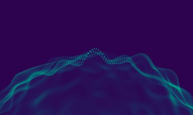 Soyut Mavi Geometrik Arkaplan. Bağlantı yapısı. Bilim geçmişi. Gelecekçi Teknoloji HUD elementi. Noktalar ve çizgiler birleşiyor. Büyük Veri Görselleştirme Şirketi .