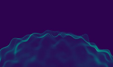 Soyut Mavi Geometrik Arkaplan. Bağlantı yapısı. Bilim geçmişi. Gelecekçi Teknoloji HUD elementi. Noktalar ve çizgiler birleşiyor. Büyük Veri Görselleştirme Şirketi .