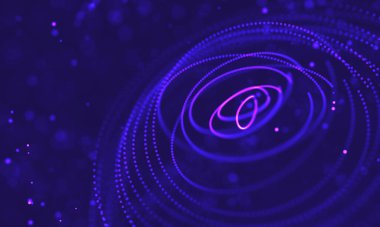 Poligonal yüzey soyut fütüristik Illustration. Düşük Poli noktalar ve çizgiler koyu arka plan üzerinde bağlanma şekli. 3D render