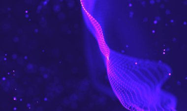 Ultra mor galaksi arka planı. Nebula ile uzay arkaplan illüstrasyon evreni. 2018 Mor teknoloji geçmişi. Yapay zeka kavramı