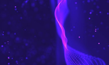 Ultra mor galaksi arka planı. Nebula ile uzay arkaplan illüstrasyon evreni. 2018 Mor teknoloji geçmişi. Yapay zeka kavramı