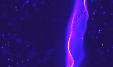 Ultra mor galaksi arka planı. Nebula ile uzay arkaplan illüstrasyon evreni. 2018 Mor teknoloji geçmişi. Yapay zeka kavramı