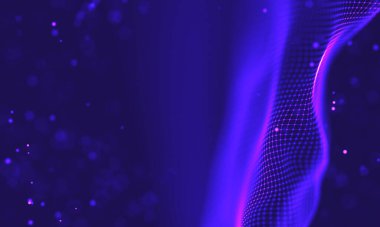 Ultra mor galaksi arka planı. Nebula ile uzay arkaplan illüstrasyon evreni. 2018 Mor teknoloji geçmişi. Yapay zeka kavramı