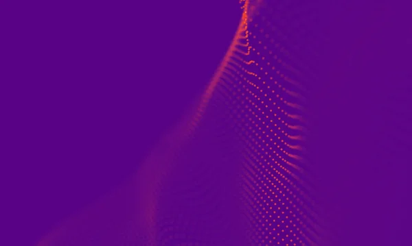 紫色几何背景 连接结构 科学背景 未来主义技术Hud元素 连在一起的点和线 — 图库照片