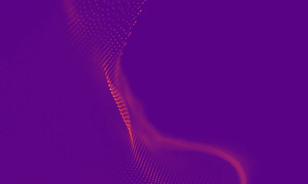 紫色几何背景 连接结构 科学背景 未来主义技术Hud元素 连在一起的点和线 — 图库照片