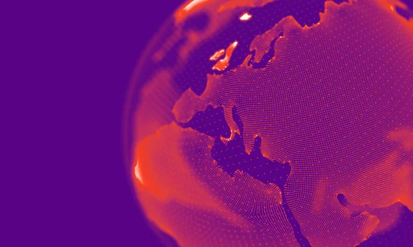 Rezumat Purple Geometrical Background Structura Conexiunii Fundal Ştiinţific Tehnologia Futuristă — Fotografie, imagine de stoc